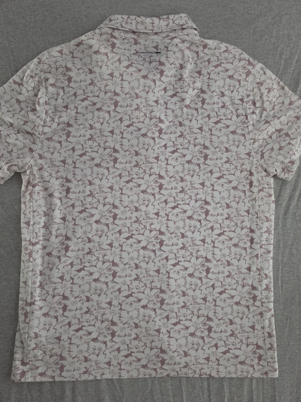 J. Crew Men's Pale Pink Floral Polo Shirt Medium